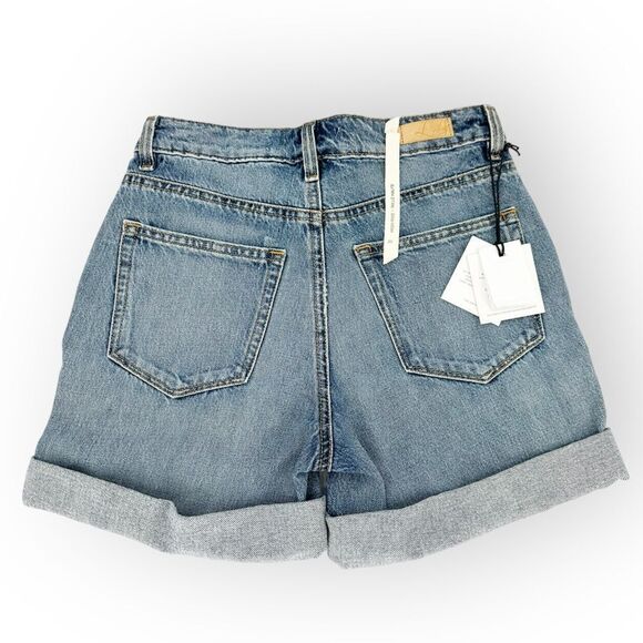 LOLA JEANS NWT Liana High-Rose Short in Stormy Sky Blue- size 25 - Picture 4 of 7